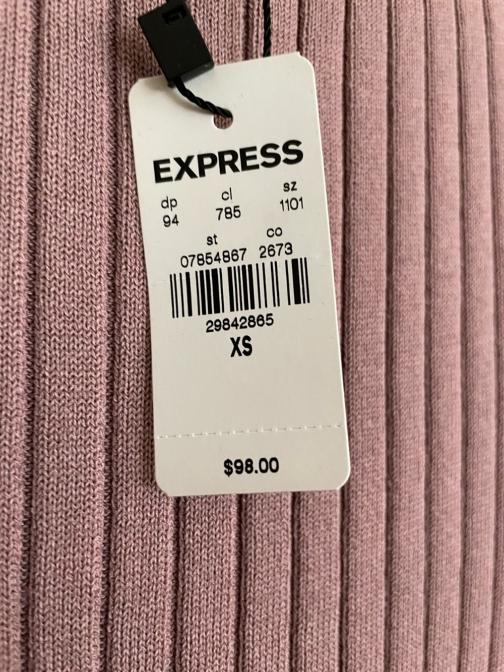 Express Ribbed Long Sleeve Maxi Dress XS - Picture 3 of 11